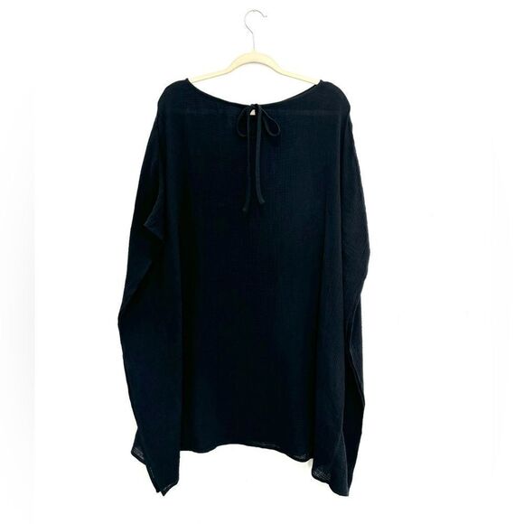 NWT Andie Swim Cover Up The Magdalena Kaftan in Cotton-Gauze BLACK - Picture 8 of 10